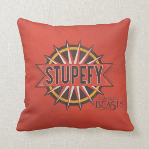 Red & Gold Stupefy Spell Graphic Kussen