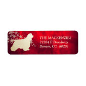 Red Gold Winter American Cocker Spaniel Etiket (Voorkant)