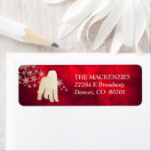 Red Gold Winter Labradole Dog Etiket (Insitu)