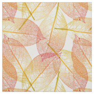 Red Gold Yellow Leaders Autumn Season Pattern Stof