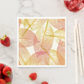 Red Gold Yellow Leaves Autumn Season Pattern Servetten (Insitu)