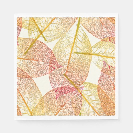 Red Gold Yellow Leaves Autumn Season Pattern Servetten (Voorkant)