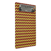 Red & Gold Zig Zag Glitter Mini Klembord (Schuin)