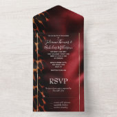 Red Gold Zuidwest Koeienhuid All In One Uitnodiging (Binnen)