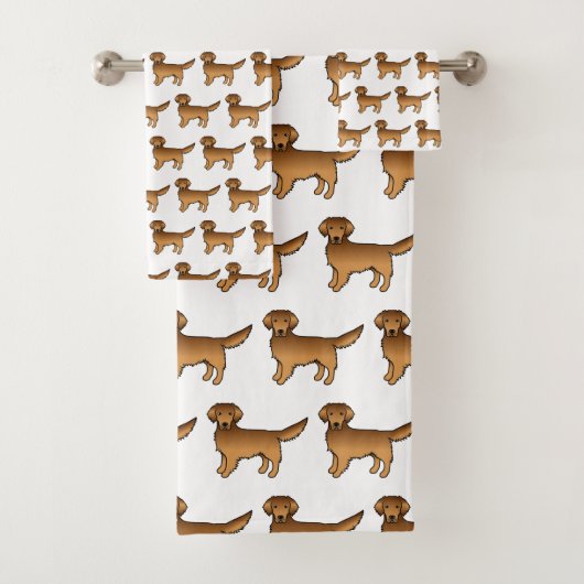 Red Golden Retriever mignon Motif de dessin de chi (En situation)