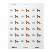 Red Golden Retriever Schattige Dog met aangepaste Etiket (Full Sheet)