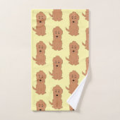 Red Goldendoodle Chien Design (Serviette à main)