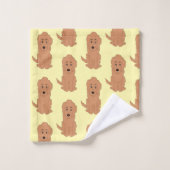 Red Goldendoodle Chien Design (Gant de toilette)