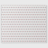 Red Golf Themed Graduation Monogram Pattern Cadeaupapier (Vlak)