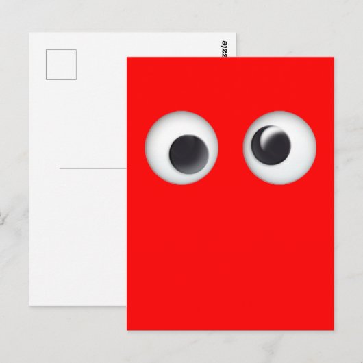 Red Googly Eyes Valentijnsdag Briefkaart (Voorkant / Achterkant)