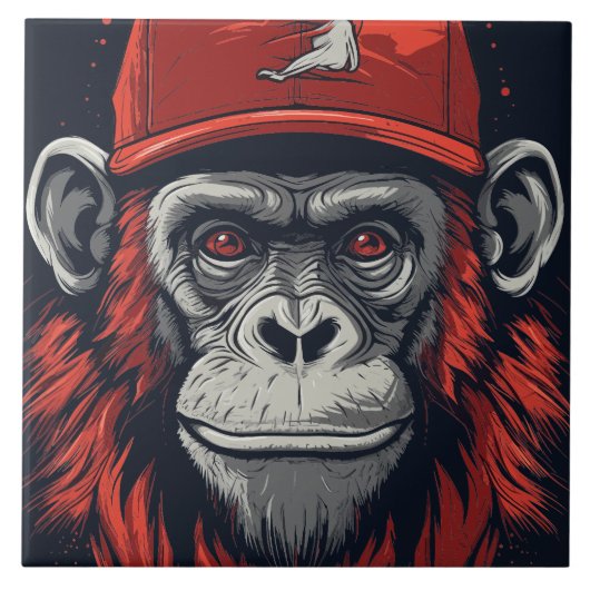 Red Gorilla Tegeltje (Voorkant)