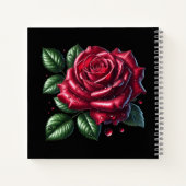 Red Gothic Rose Notitieboek (Achterkant)