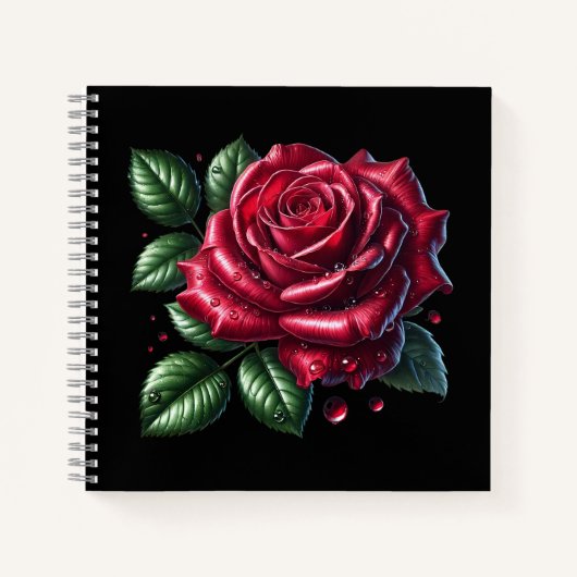 Red Gothic Rose Notitieboek (Voorkant)