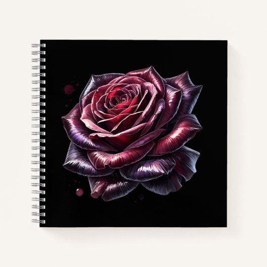 Red Gothic Rose Notitieboek (Voorkant)