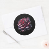 Red Gothic Rose Ronde Sticker (Envelop)
