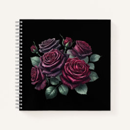 Red Gothic Roses Notitieboek