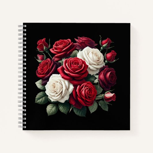 Red Gothic Roses Notitieboek (Voorkant)