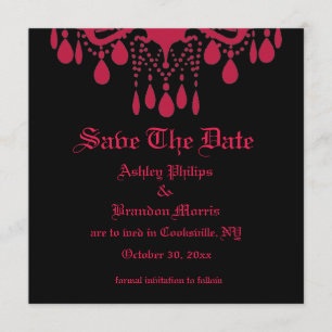 Red Gothic Save the Date