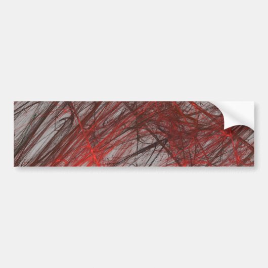Red Gra Abstract Fractal Background Bumpersticker (Voorkant)