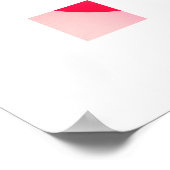 Red Gradient Circle Vignette Abstract Design Poster (Hoek)