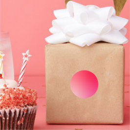 Red Gradient Circle Vignette Abstract Design Ronde Sticker