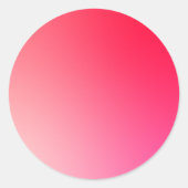 Red Gradient Circle Vignette Abstract Design Ronde Sticker (Voorkant)