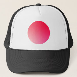 Red Gradient Circle Vignette Abstract Design Trucker Pet