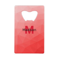 Red gradient geometric mesh pattern Monogram