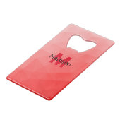 Red gradient geometric mesh pattern Monogram (Devant Angle)