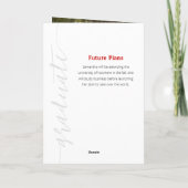 Red Graduate Script Modern Photo Invitation (Dos)