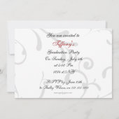 red Graduation multi photo Invitation (Dos)