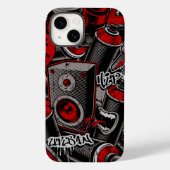 Red Graffiti Style iPhone | iPhone 14 Hoesje-Mate Case-Mate iPhone Case (Achterkant)