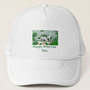 Red grafisch dier cap voor wilde dieren trucker pet