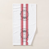 Red Grain Stripe Vintage Family Crest
