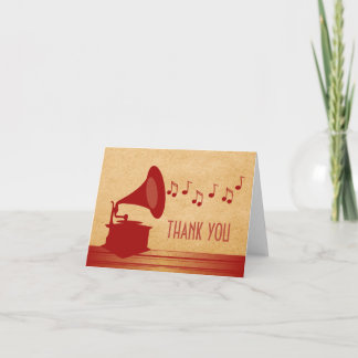 Red Gramophone Hartelijk dank Bedankkaart