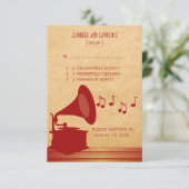 Red  Gramophone Response Kaart (Staand voorkant)