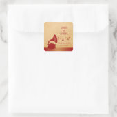 Red  Gramophone Save the Date Stickers (Tas)
