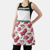 Red Granaatappel Orchard All-Over Print Monogram Schort (Insitu)