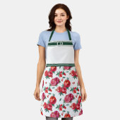 Red Granaatappel Orchard All-Over Print Monogram Schort (Gedragen)