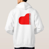 Red Grand Piano Hoodie (Achterkant)