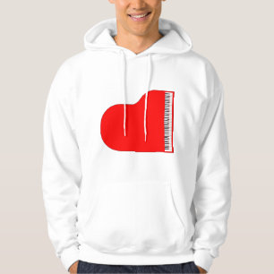 Red Grand Piano Hoodie