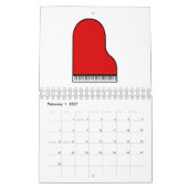 Red Grand Piano Kalender (Feb 2027)