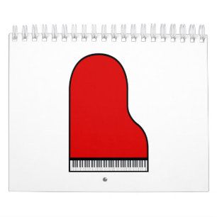 Red Grand Piano Kalender