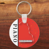 Red Grand Piano-Sleutelhanger Sleutelhanger (Voorkant)