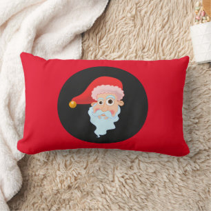 Red grappred CHRISTMAS SANTA LUMBAR Pillow Kussen