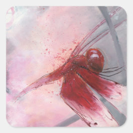 Red Grasshawk Vierkante Sticker
