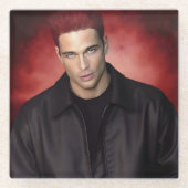 Red Gravity glass coaster Glazen Onderzetter (Voorkant)