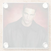 Red Gravity glass coaster Glazen Onderzetter (Achterkant)