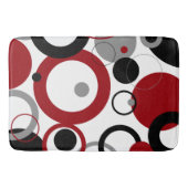 Red, Gray and Black Dots Badmat (Voorkant)