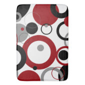 Red, Gray and Black Dots Badmat (Voorkant Verticaal)